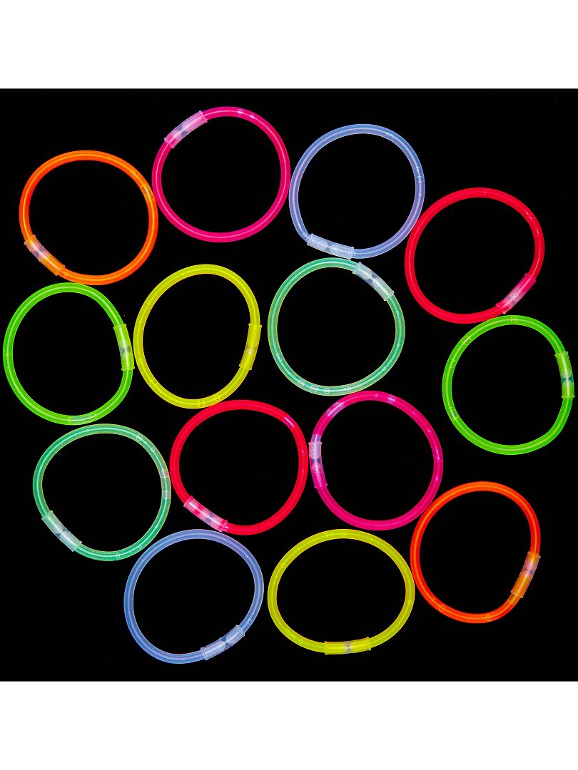 Tubo de 15 pulseras luminosas multicolor - Kiabi