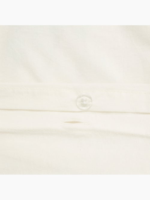Tufy 140x200 cm juego de cama blanco con estampado de palmeras y coco - Kiabi Tufy 140x200 cm juego de cama blanco con estampado de palmeras y coco - Kiabi