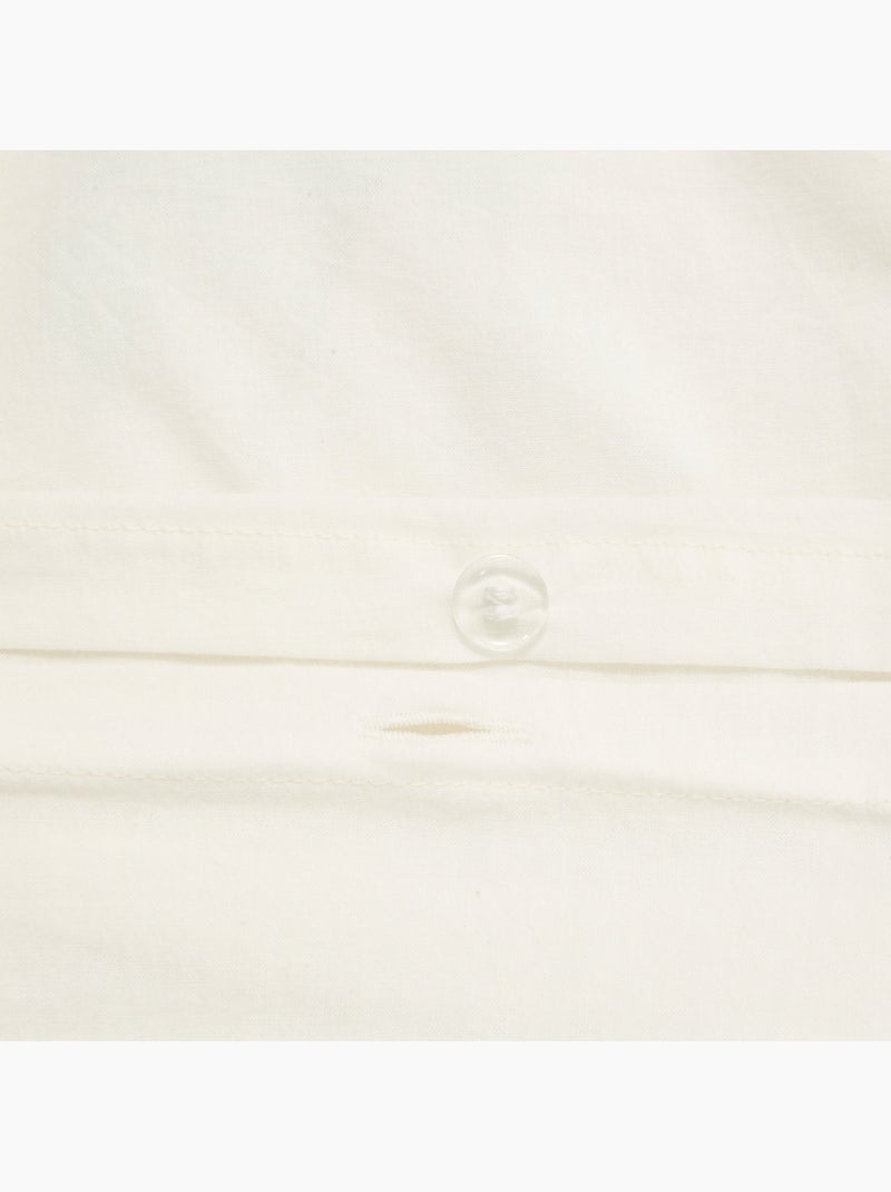Tufy 140x200 cm juego de cama blanco con estampado de palmeras y coco Blanco - Kiabi