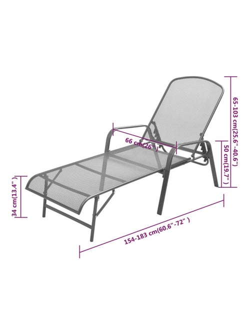 Tumbona de acero - Kiabi