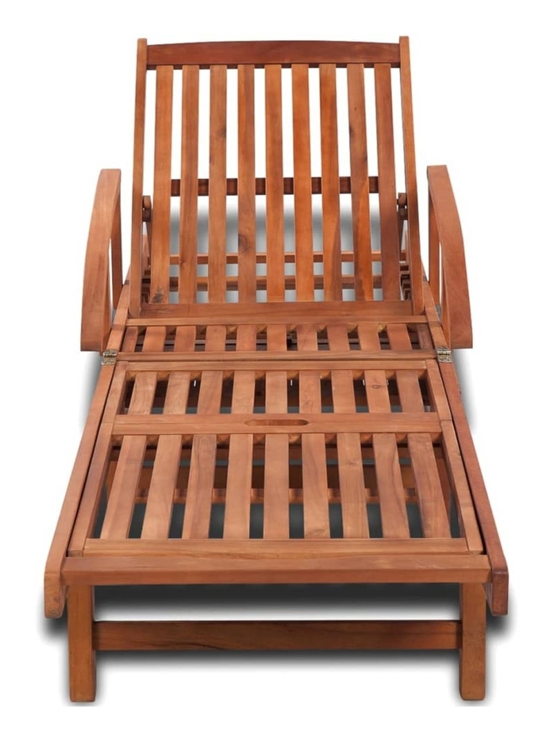 Tumbona de exterior de madera de acacia Marrón oscuro - Kiabi
