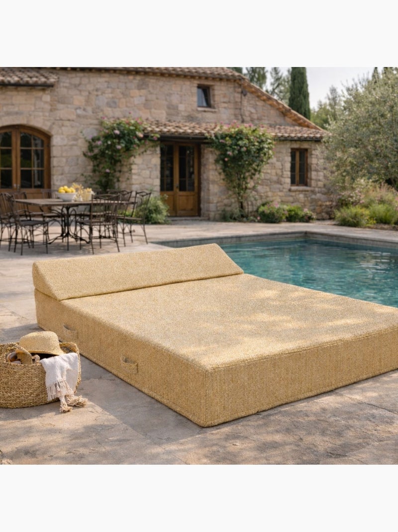 Tumbona de exterior XXL FORMENTERA Beige concha - Kiabi