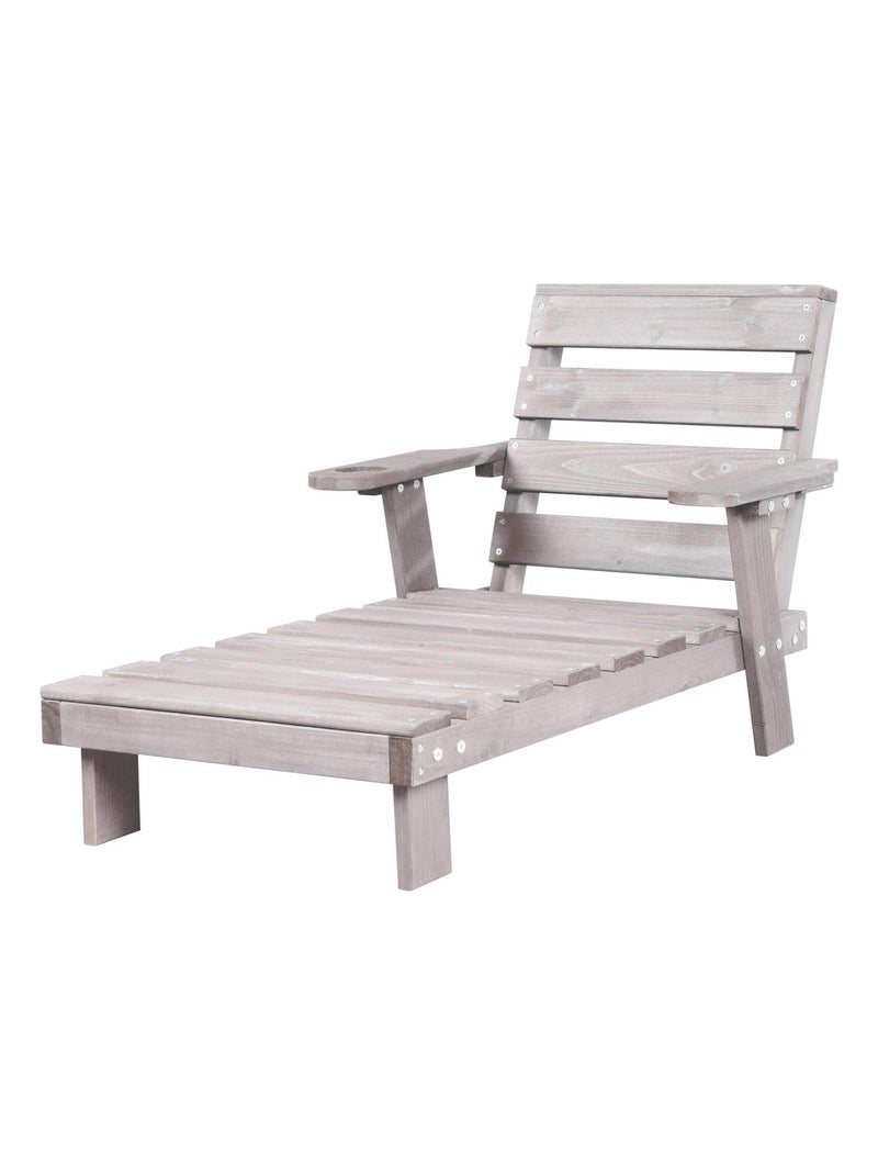 Tumbona infantil en madera maciza con 2 cojines 'Roba little stars' Gris - Kiabi