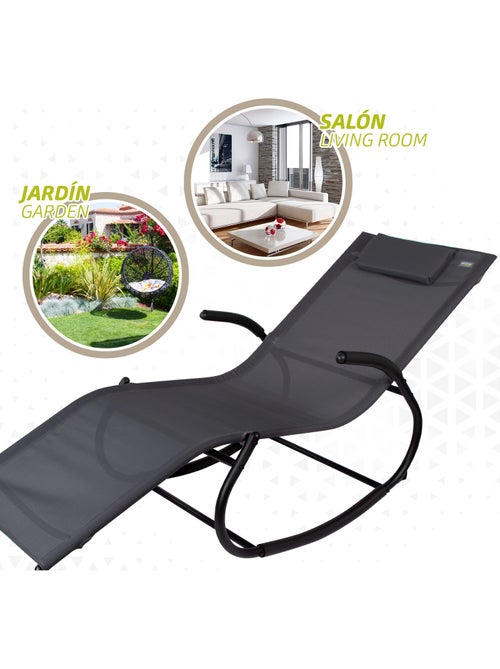 Tumbona mecedora de jardín con cojín aktive - Kiabi