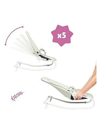 Tumbona plegable multifuncional 2 en 1 con arco de juegos, Lichen «Badabulle»