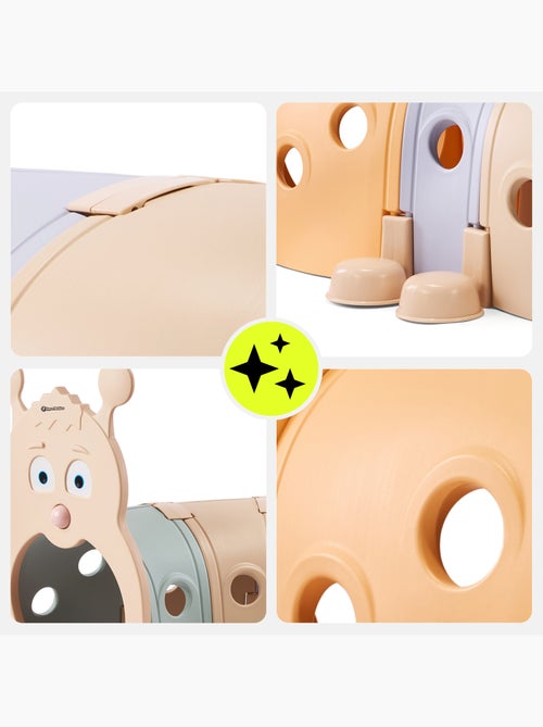 Túnel de juego modular en forma de oruga - para niños, circuito de motricidad interior y exterior - Kiabi