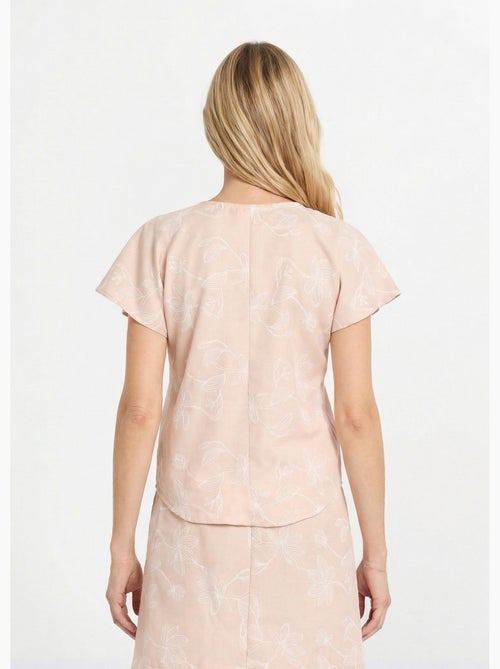 Túnica con estampado floral y cierre de lazo. - Afibel - Kiabi