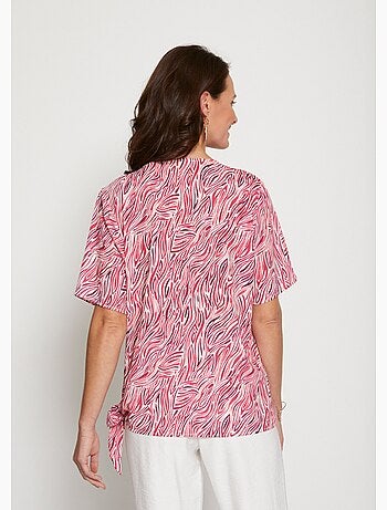 Túnica corta blusante, lisa o estampada