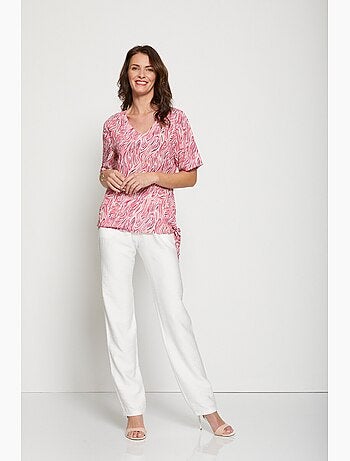 Túnica corta blusante, lisa o estampada
