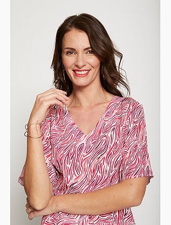 Túnica corta blusante, lisa o estampada