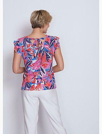 Túnica corta con volantes, lisa o estampada - AFIBEL
