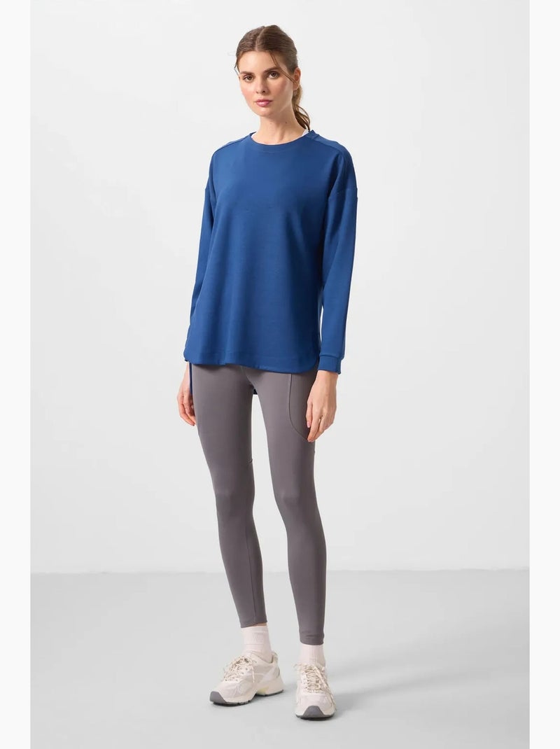 Túnica de punto jersey de manga larga tommy Azul - Kiabi