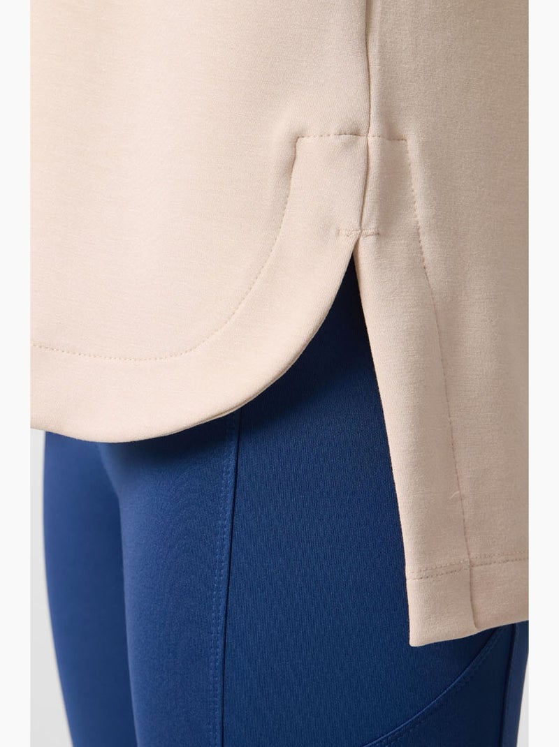 Túnica de punto jersey de manga larga tommy Beige arcilla - Kiabi