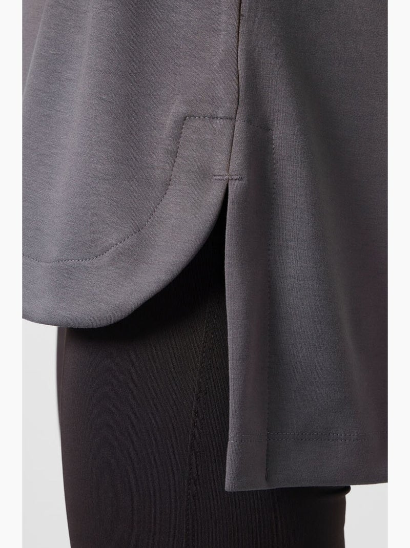 Túnica de punto jersey de manga larga tommy Gris negro - Kiabi