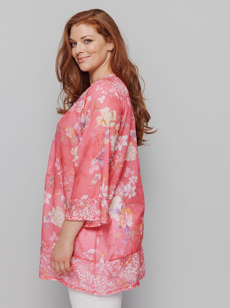 Túnica de voile estampada - AFIBEL Rosa fucsia - Kiabi