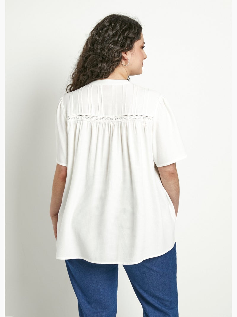 Túnica estampada con mangas de murciélago - Afibel Crudo - Kiabi