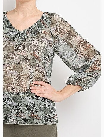 Túnica gasa estampado animal selva - Afibel