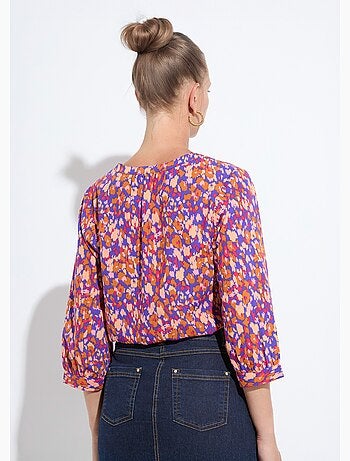 Túnica holgada abotonada con mangas largas 3/4 - AFIBEL