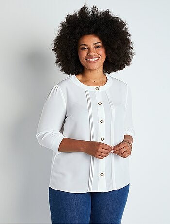 Túnica holgada de largo medio con cuello redondo - Afibel