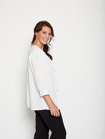 Túnica holgada de largo medio con cuello redondo - Afibel
