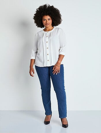 Túnica holgada de largo medio con cuello redondo - Afibel