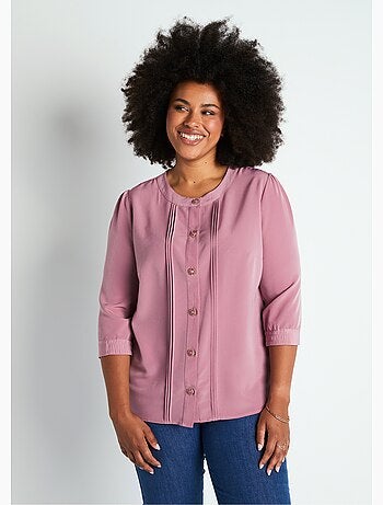 Túnica holgada de largo medio con cuello redondo - Afibel