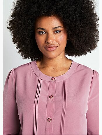 Túnica holgada de largo medio con cuello redondo - Afibel