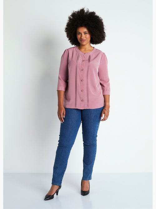 Túnica holgada de largo medio con cuello redondo - Afibel - Kiabi