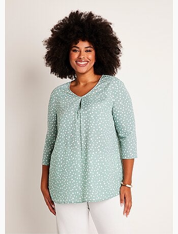 Túnica holgada de largo medio con espalda plisada - Afibel