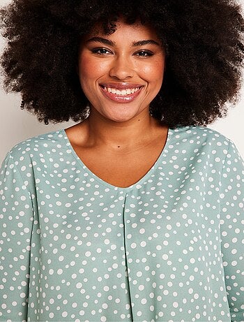 Túnica holgada de largo medio con espalda plisada - Afibel