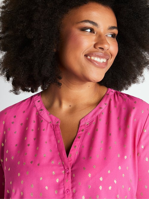 Túnica holgada de largo medio con mangas 3/4 - Afibel - Kiabi