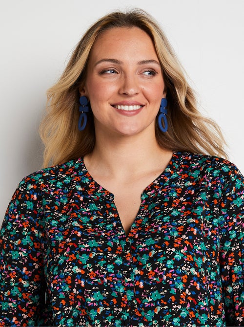 Túnica holgada de largo medio con mangas 3/4 - Kiabi