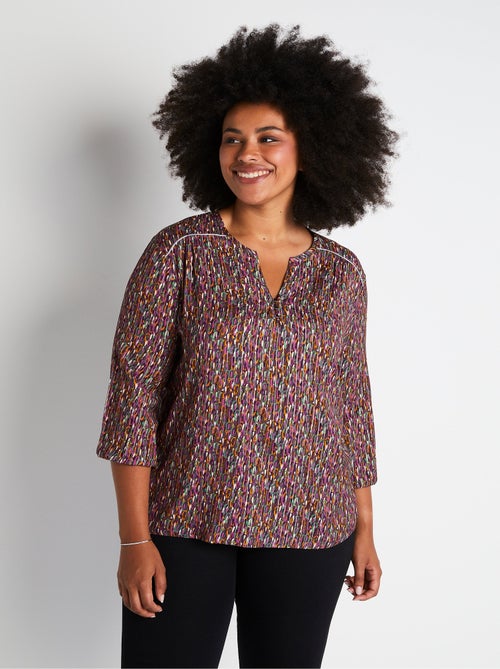 Túnica holgada de largo medio, lisa o estampada. - Afibel - Kiabi