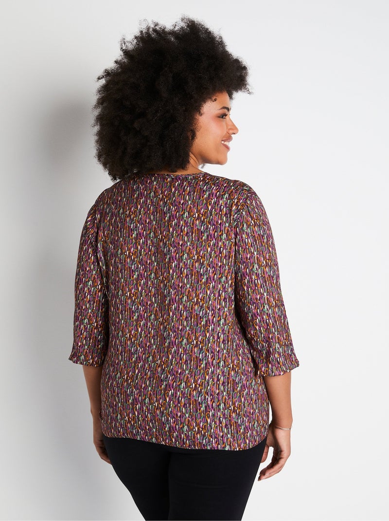 Túnica holgada de largo medio, lisa o estampada. - Afibel Malva chiaro - Kiabi