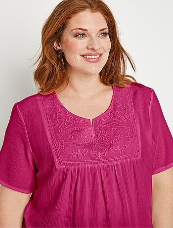 Túnica larga bohemia de seersucker - Afibel