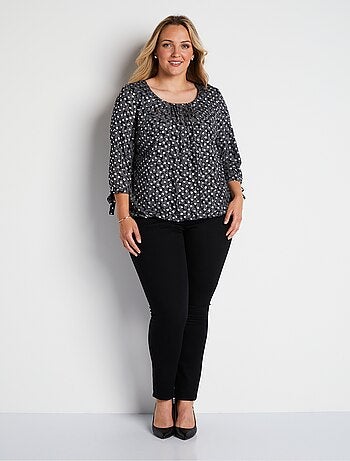 Túnica larga estampada con manga 3/4 - Afibel