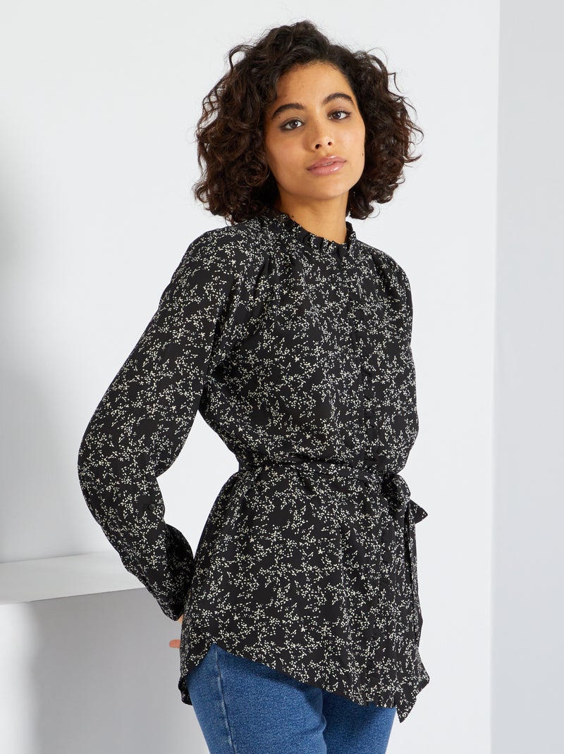 Túnica larga estampada NEGRO - Kiabi