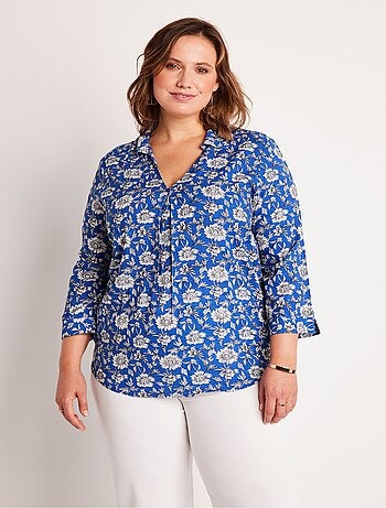 Túnica larga evasé floral - Afibel