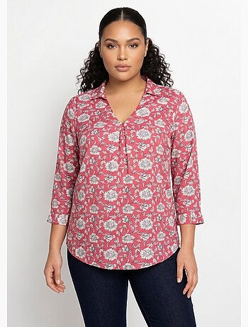 Túnica larga evasé floral - Afibel