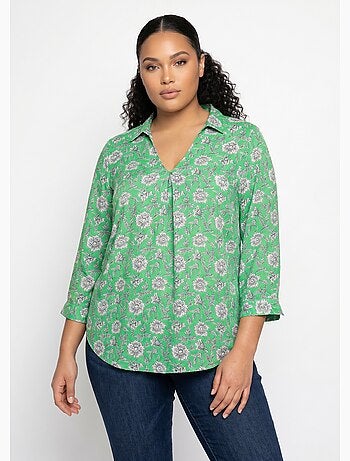 Túnica larga evasé floral - Afibel