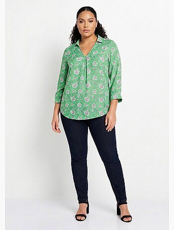 Túnica larga evasé floral - Afibel