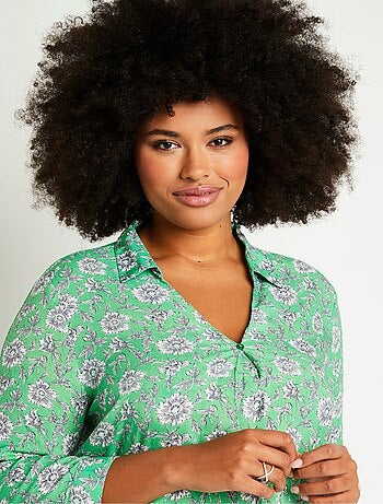 Túnica larga evasé floral - Afibel