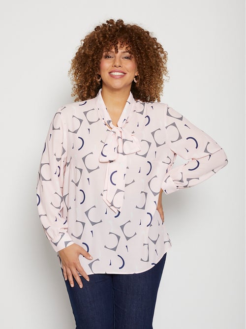 Túnica larga fluida estampada - Afibel - Kiabi