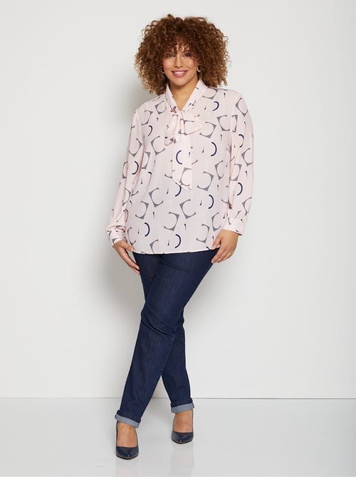 Túnica larga fluida estampada - Afibel - Kiabi