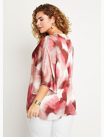 Túnica larga holgada con estampado tie & tinte - AFIBEL