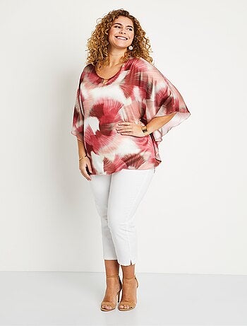 Túnica larga holgada con estampado tie & tinte - AFIBEL