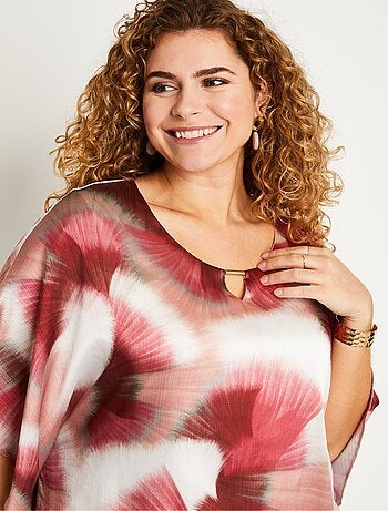 Túnica larga holgada con estampado tie & tinte - AFIBEL