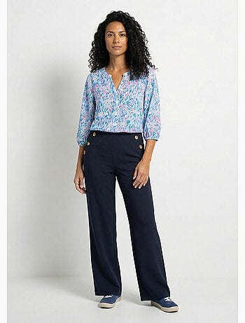 Túnica larga holgada estampada con mangas 3/4 - Afibel