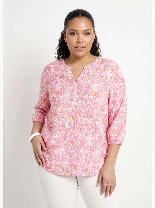 Túnica larga holgada estampada con mangas 3/4 - Afibel - Kiabi