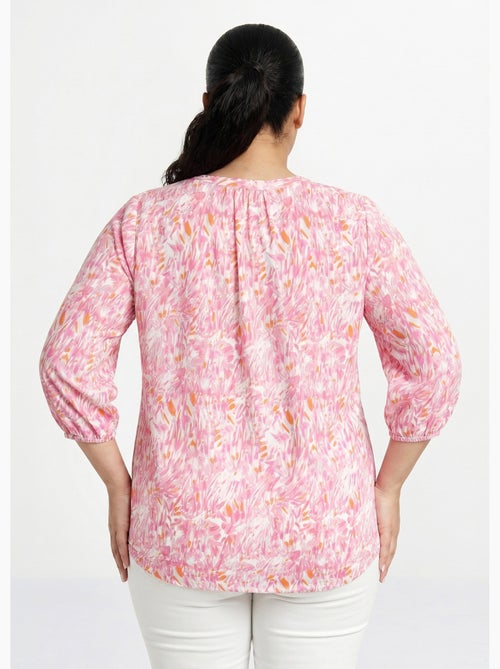 Túnica larga holgada estampada con mangas 3/4 - Afibel - Kiabi